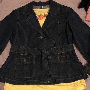 ‼️Denim button up belted blazer⚠️